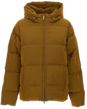 K-Way Jassen ,Bruin ,Nylon Donna Shiny Nylon Fur Jas - Groen