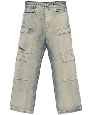 Rick Owens Cargo Jeans Blau 100% Baumwolle Italien - Grau