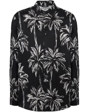 Balmain Floral Pattern Shirt - Black