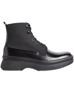 Calvin Klein Lace-Up Boots - Black