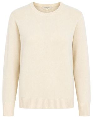 Kangra Rundhals-Strickpullover - Weiß
