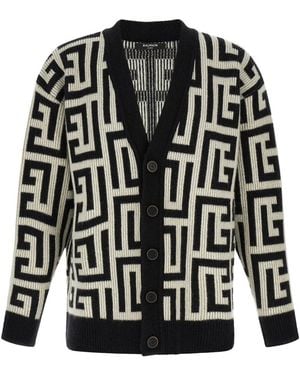 Balmain Monogram Cardigan - Schwarz