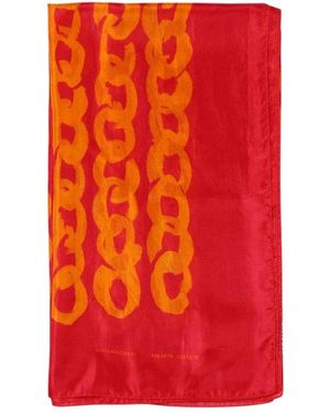 Liviana Conti Zijden Sjaal Met Kettingprint - Rood