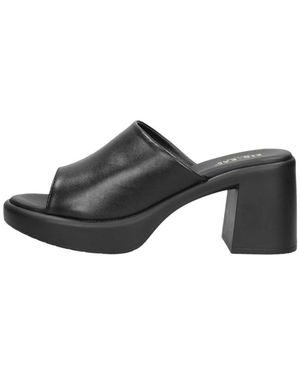 RED-RAG Heeled Mules - Noir