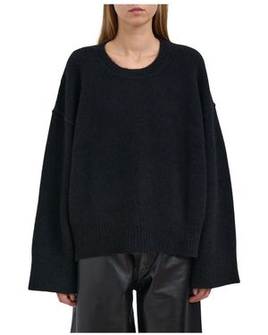 Isabel Benenato Round-Neck Knitwear - Zwart