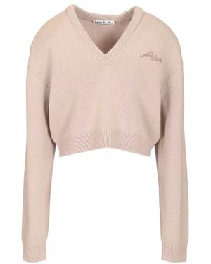 Acne Studios V-Neck Knitwear - Pink