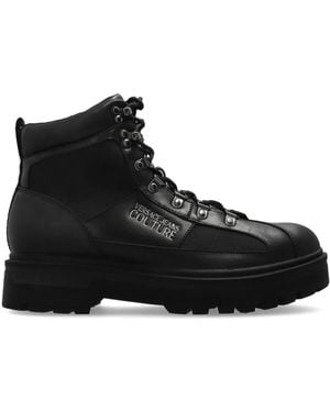 Versace Jeans Couture Lace-Up Boots - Black