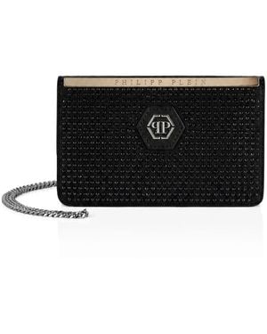 Philipp Plein Tassen ,Zwart ,Suède Hexagon Clutch