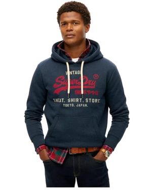 Superdry Hoodies & Sweatvesten ,Blauw ,Hoodies