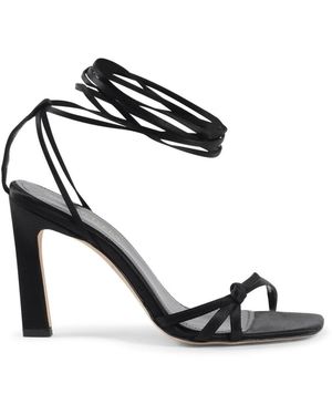 Dee Ocleppo Schoenen ,Zwart ,Satijn Zwarte Satijnen Veterschoenen Hakken