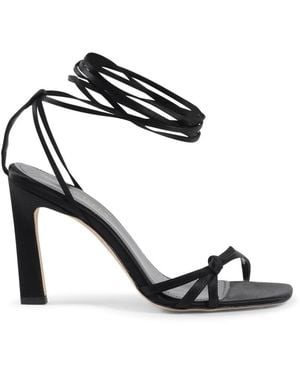 Dee Ocleppo Schoenen ,Zwart ,Satijn Zwarte Satijnen Veterschoenen Hakken