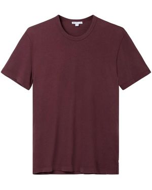 James Perse Tops ,Paars ,Katoen Short Sleeve Crew Neck