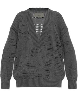 Akep V-Neck Knitwear - Grigio