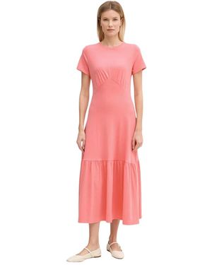 DKNY Kleedjes ,Roze ,Katoen Gebreide Jurk