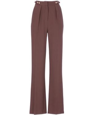 Elisabetta Franchi Wide Trousers - Marron