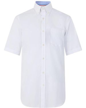 Paul & Shark Overhemden ,Wit ,Katoen Short Sleeve Shirt