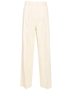 DUNST Double Geplooide Chino Pantalon - Naturel