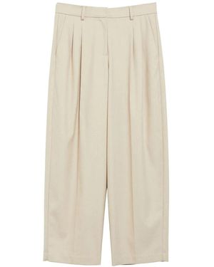 Comma, Bundfaltenhose Wide Leg - Natur
