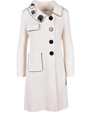 Charlott Double-Breasted Coats - Blanc