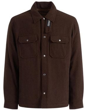 Woolrich Jassen ,Bruin ,Katoen Alaskan Shirt Jacket