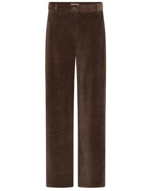 Ichi Straight Trousers - Marron
