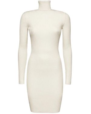 Wolford Kleedjes ,Wit ,Katoen Merino Rib Jurk - Naturel