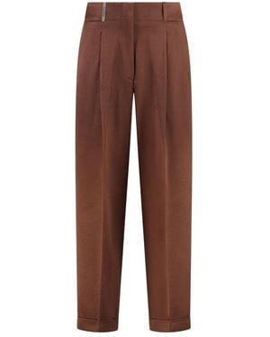 Peserico Tapered Trousers - Marrone