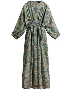 Woolrich Lyocell Blend Jurk Met Botanische Print - Groen