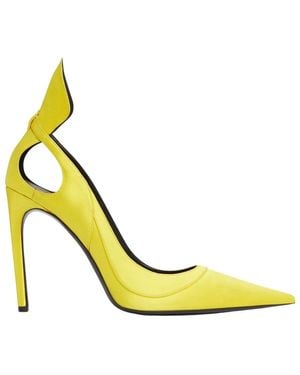 Nina Ricci Satinpumps mit schleife - Gelb