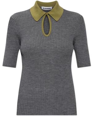 Jil Sander Woll Polo - Grau