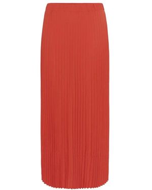 Cream Maxi Rok - Rood