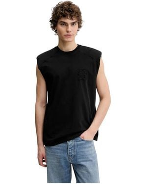 Bluemarble Ärmelloses T-Shirt Mit Polsterung - Schwarz