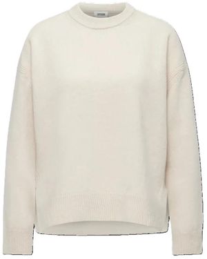 DRYKORN Oversized Strickpullover Mit Seitenschlitzen - Weiß