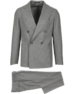 Tagliatore Double Breasted Suits - Gray