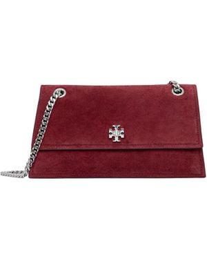 Tory Burch Kira Turnlock Wildleder Umhängetasche - Rot