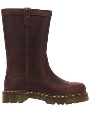 Dr. Martens Schoenen ,Rood ,Leer Anistone Pull-On - Bruin