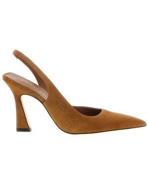 Stuart Weitzman Schoenen ,Bruin ,Leer Vinnie D'Orsay Slingback Pump