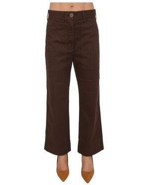 Etro Cropped Trousers - Marrón