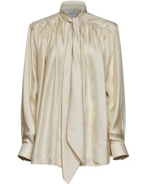 Bottega Veneta Viscose Twill Blouse - Naturel