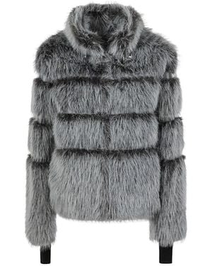 Patrizia Pepe Faux Fur & Shearling Jackets - Grey