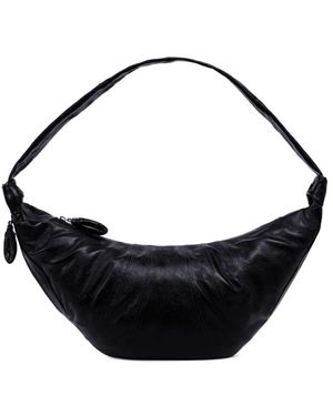 Lemaire Schwarze Lederknoten-Schultertasche