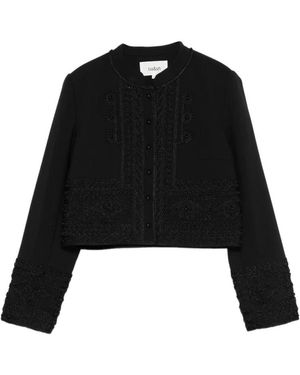 Ba&sh Jassen ,Zwart ,Leer Tolosa Jacket