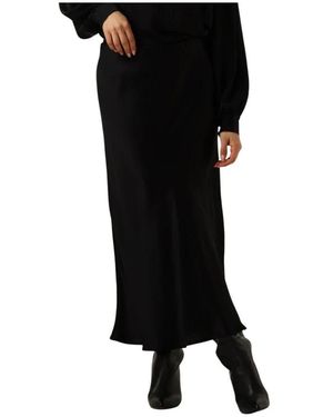 Summum Rokken ,Zwart ,Silk Touch Midi Rok