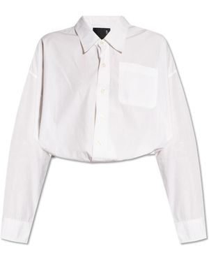 R13 Overhemden ,Wit ,Katoen Crossover Bubble Shirt