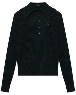 Lacoste V-Neck Knitwear - Black