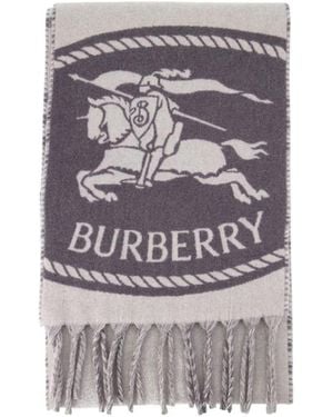 Burberry Mu Knight St To Chck Scarf - Grey