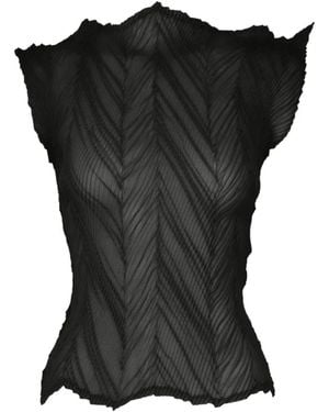Issey Miyake Sleeveless Tops - Negro