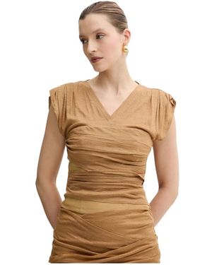 Pinko Linnen Blouse - Bruin