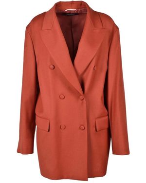 Rochas Weicher Blazer Mit Doppelreihigen Knöpfen - Orange