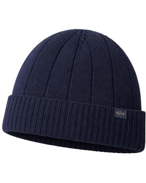 Paul & Shark Wol En Kasjmier Muts - Blauw